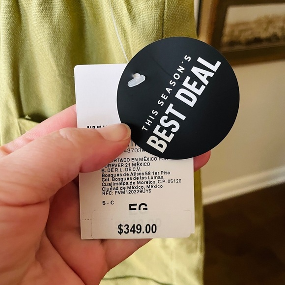 NWT Forever 21 Plus linen blend paper bag shorts 3” inseam SZ 0X olive green - Picture 5 of 10